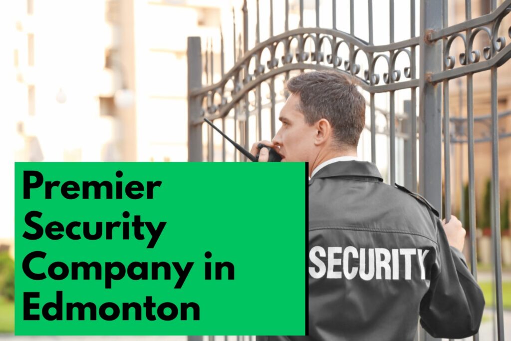 Male security guard with portable radio, outdoors